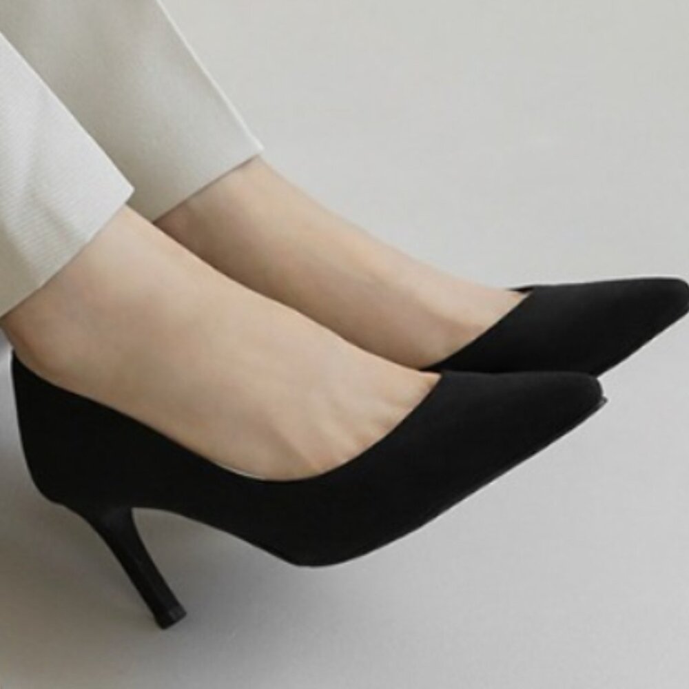 Sappun Korea Cameli Suede Stiletto heels black  9cm high size 41EU / 255mm size